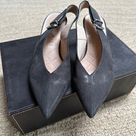 Worn once - Black Hispanitas sling back pump - Picture 1 of 3